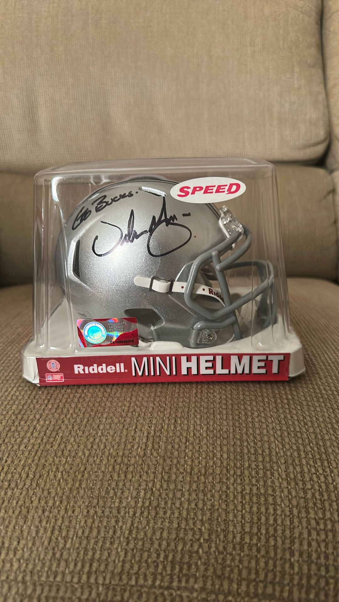 Urban Meyer signed mini helmet