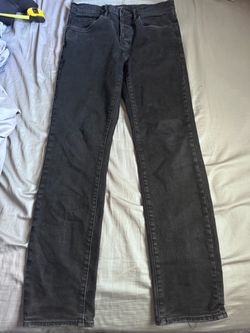 waxed purple jeans