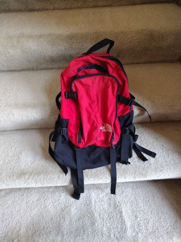 North Face Backpack Red Black