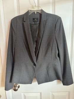 Worthington Charcoal Gray Single-Button Women's Blazer Size 16