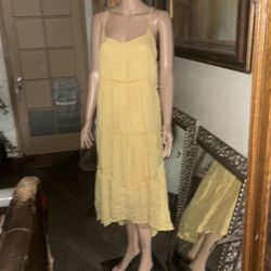 New Size Large For Ever 21 Beautiful Yellow Dress