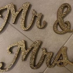 Gold “Mr & Mrs”  • Bridal Room / Bachelorette Items Too