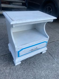 Solid Wood Vintage Nightstand