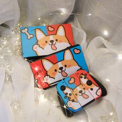 Nintendo Switch Skin Stickers - Red & Blue Corgi