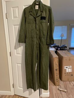 UNICOR olive green utility coveralls