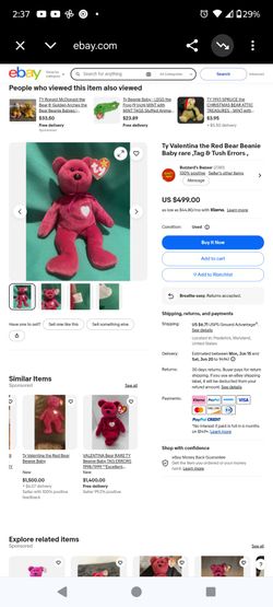Original Valentina retired Bennie baby