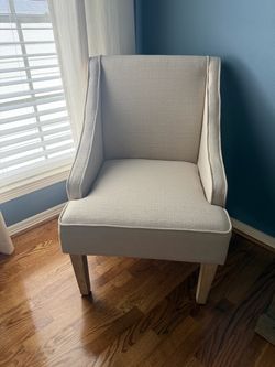 Cream Upholstered Accent Chair