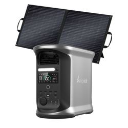 Ampace LiFePO4 Portable Battery With 200w Solar panel