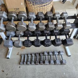 ~836lb Of Dumbbells 75c Per Lb