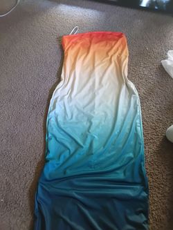 Ombre long maxi style dress