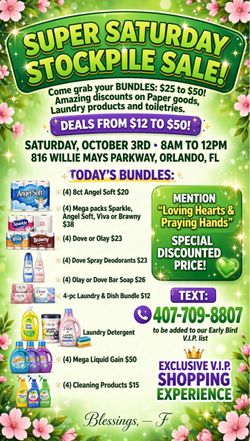 Laundry paper goods bundles