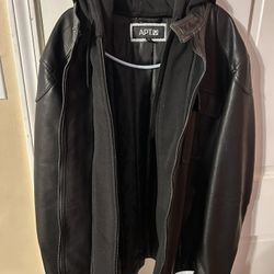 Faux Leather Moto Style Jacket