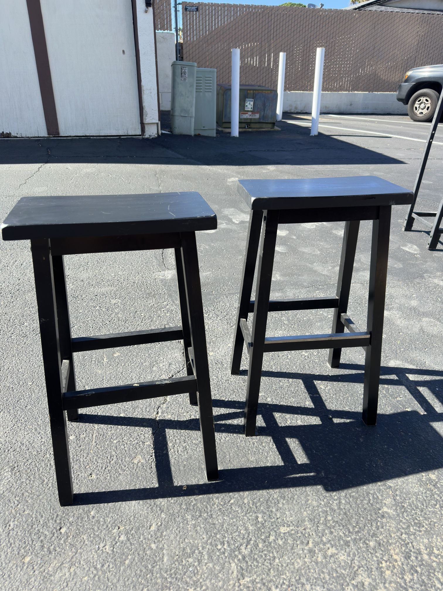 Black Wood Barstools
