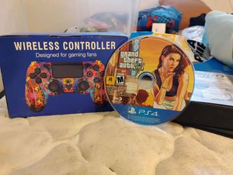GTA V VIDEO GAME & GRAFFITI PS4 CONTROLLER BUNDLE