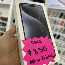 Iphone 15 Pro Max For Att&t Or Cricket Only 