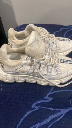 Versace Men’s size 11 White Designer Sneakers – Authentic