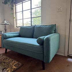 Small Teal Loveseat Couch
