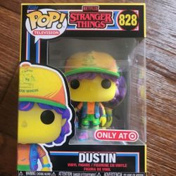 Funko Pop TV Stranger Things Dustin #828 Blacklight Exclusive