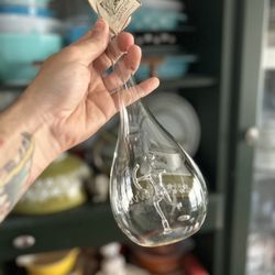 Hand Blown Glass Bottle, Vintage 