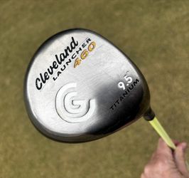 GOLF RH CLEVELAND LAUNCHER TITANIUM 460CC 9.5* DRIVER STIFF GRAPHITE +3 1/2" 