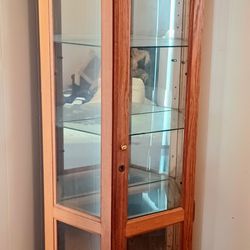 Wood and Glass Curio Cabinet