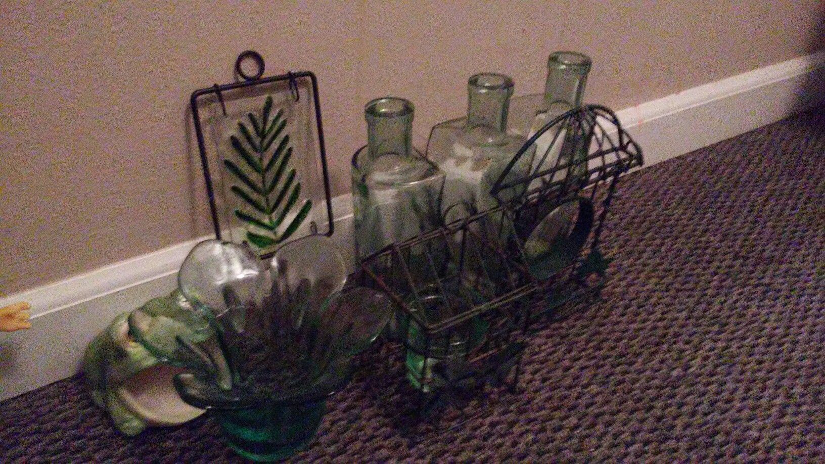 Beautiful green glass collection