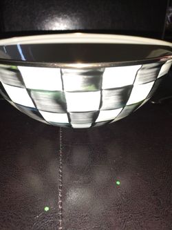 MacKenzie-Childs Courtly Check Enamel Bowl