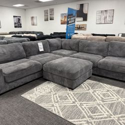 Light Gray Sofa Sectional Set - Free Delivery Promo 