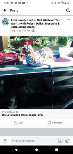 Vintage stained glass lamp