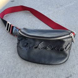 Used Christian Louboutin Mary Jane Body Bag Black Red