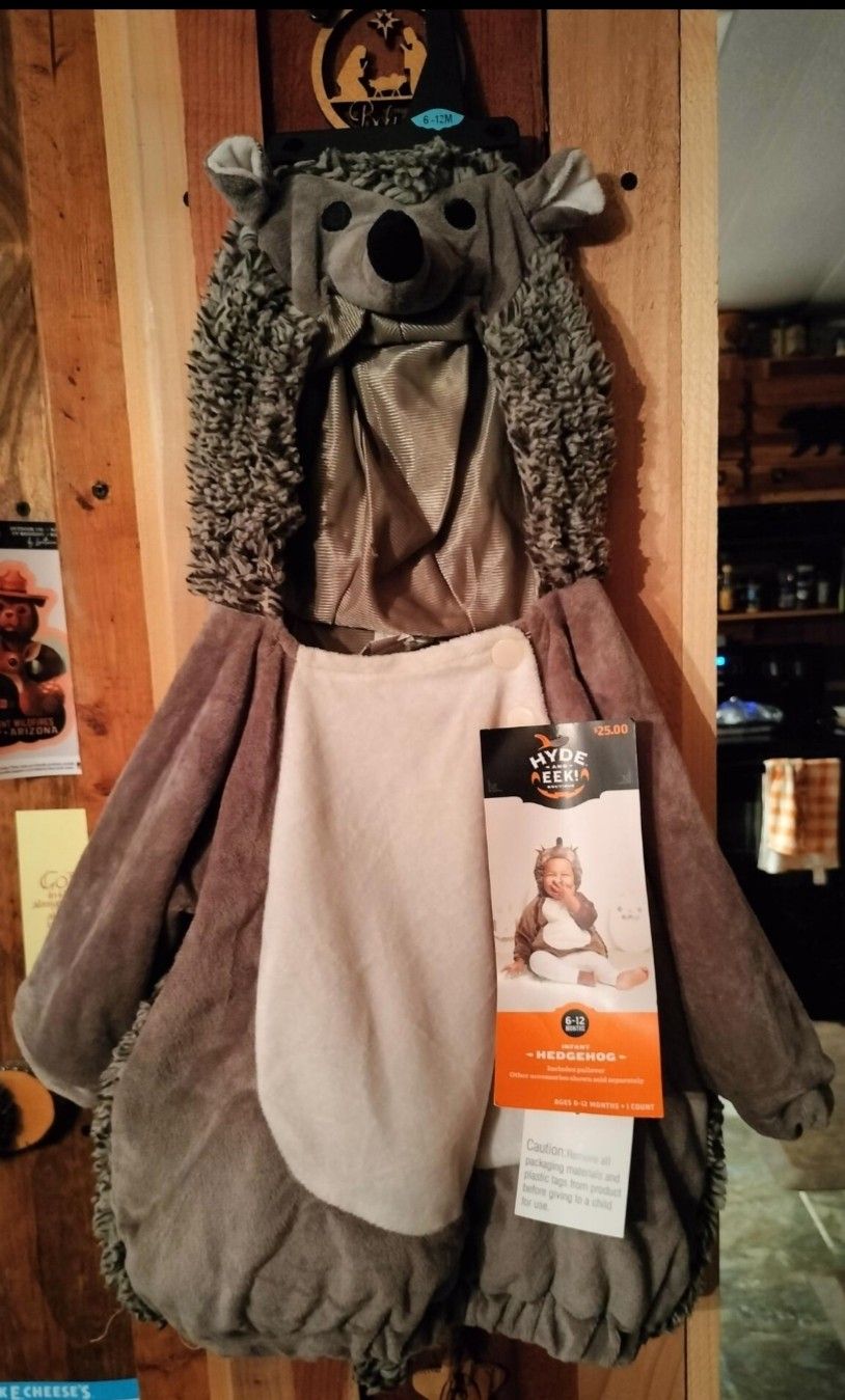 Hedgehog Halloween Costume for ages 6 months to 12 months 