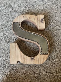 Rustic Wooden “S”