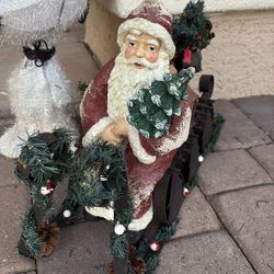  Vintage Santa And Sleigh 