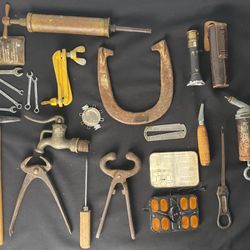 Antique Tools Vintage 24+ Piece Lot 1920’s Rare & Old Estate Sale Set Justophot WWII
