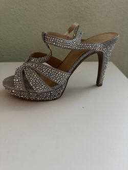 Silver Glitter Sandals