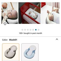 Adjustable Infant Sleeping Bed - Portable Snuggle Bed, 3D Breathable, Ultra-Soft Floor Bed for Newborns (0-6 Months) | Travel-Friendly Design (Black01