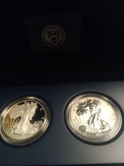 2012 proof and reverse proof American silver eagle