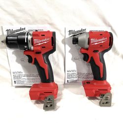 Brand New Milwaukee M18 Three Speed Impact Driver And Two Speed Hammer Drill. A retail for $159 each.