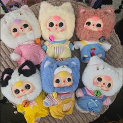 Baby Three Cat Wardrobe Plushies