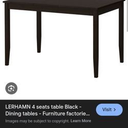 Used Ikea dining table LERHAMN 4 SEATER