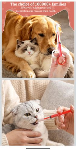 Cat Pill Shooter, 2-in-1 Pet Piller & Popper for Cats & Dogs