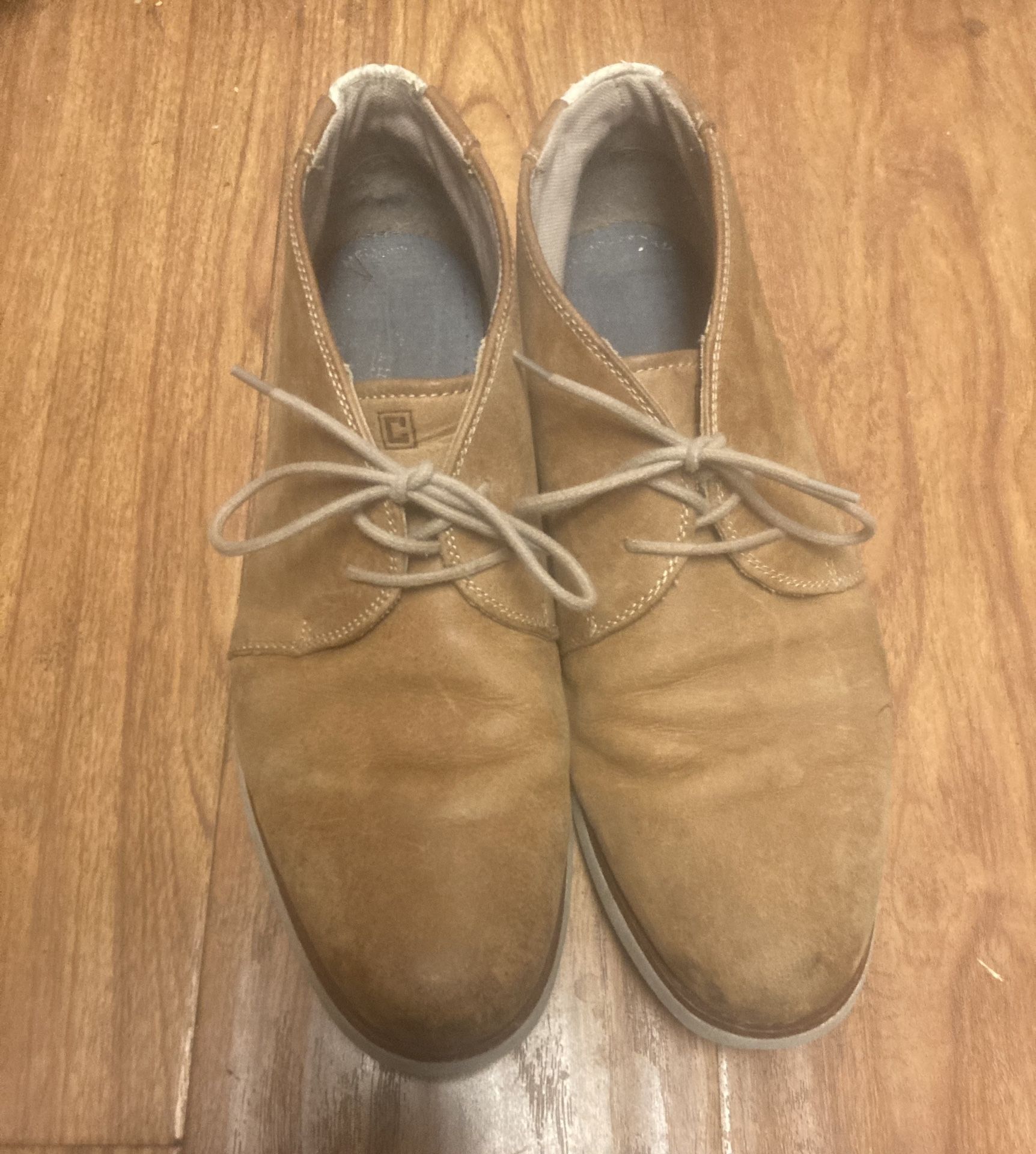 CHAPS Leather Boot Mens 10M Tan Brown Western Mid Chukka Boot 96-33912