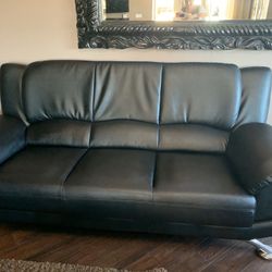 Real Leather Sofa + 2 Living Room Chairs