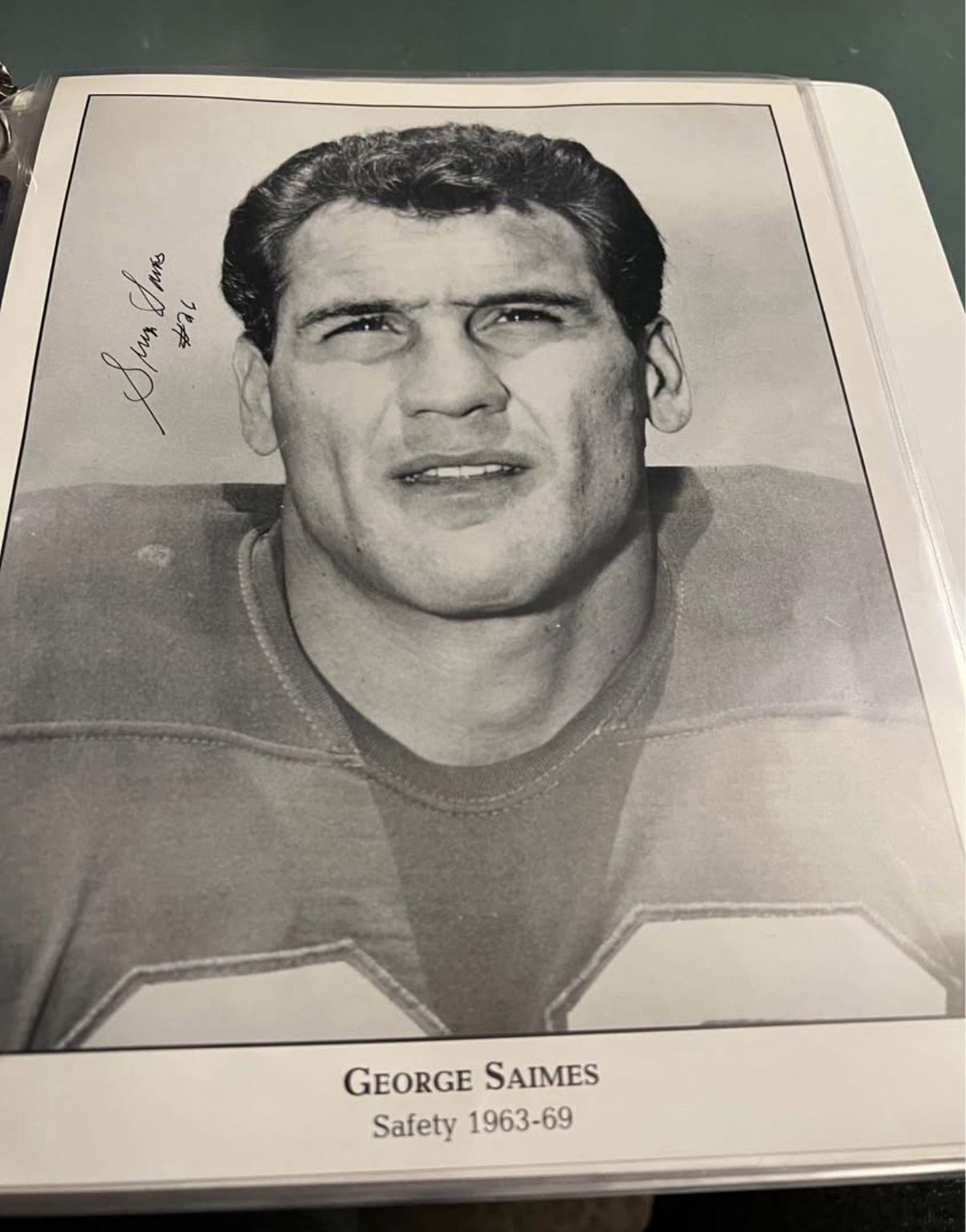 Buffalo Bills George Saimes Signed 8x10