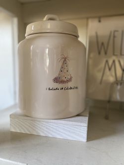 Rae Dunn celebrating canister