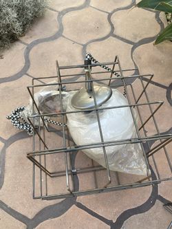 Hanging Wire Box Globe Lights