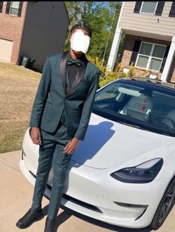 Green prom suit