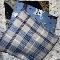 3 Small Fleece Throw Blankets 