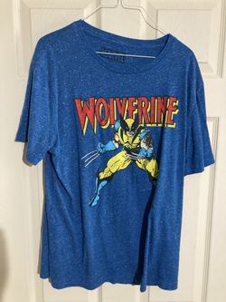 X-Men Wolverine Marvel Comics Adult Size Large Blue Shirt