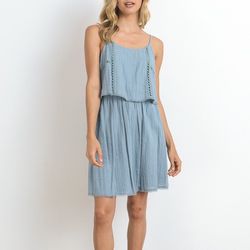 NEW Doe & Rae Blue Spaghetti Strap Dress Size Small